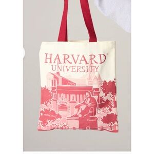 Harvard Cream and Red Tote Bag NWT